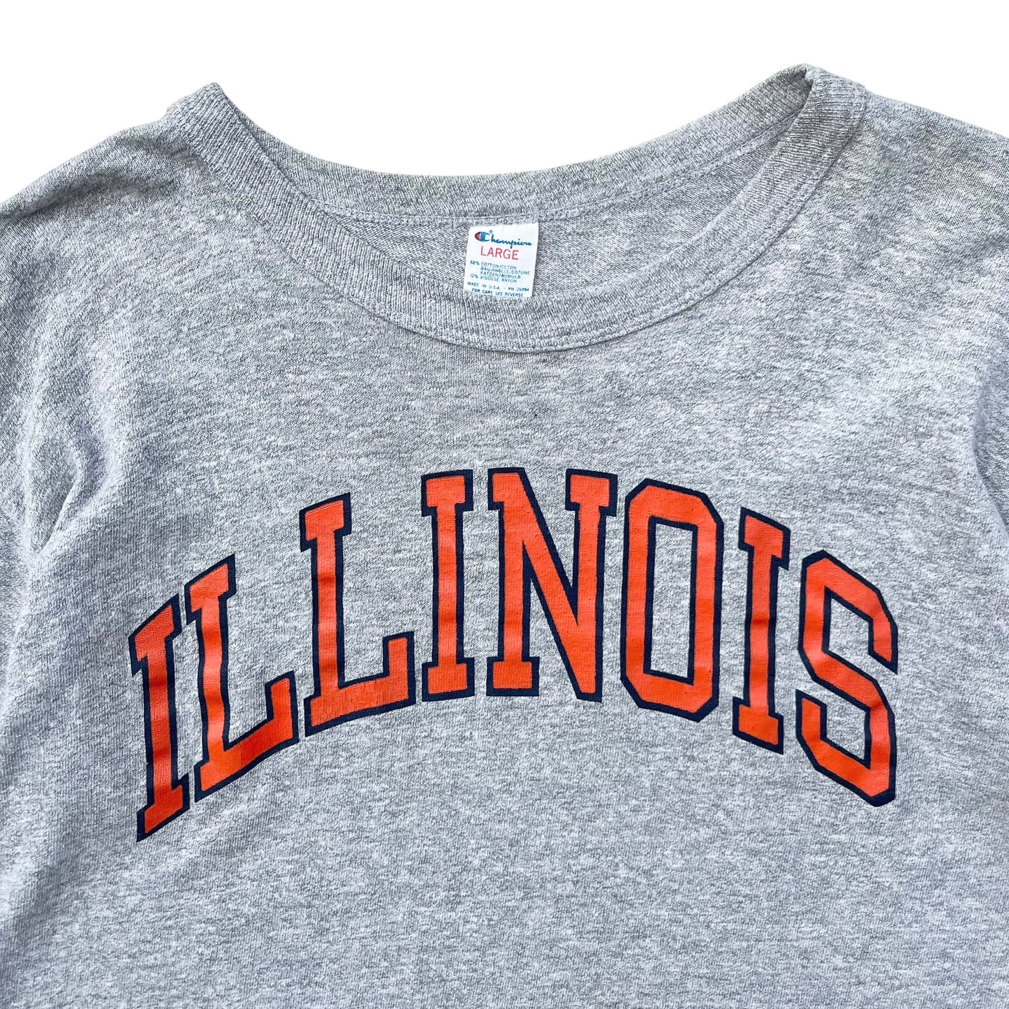 80's Champion / "ILLINOIS" S/S Tee (used) USA製