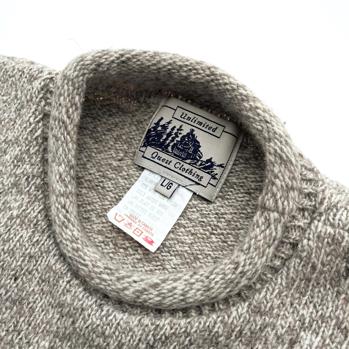 90's〜 Quest Clothing / Roll Neck Wool Sweater (dead stock) カナダ製