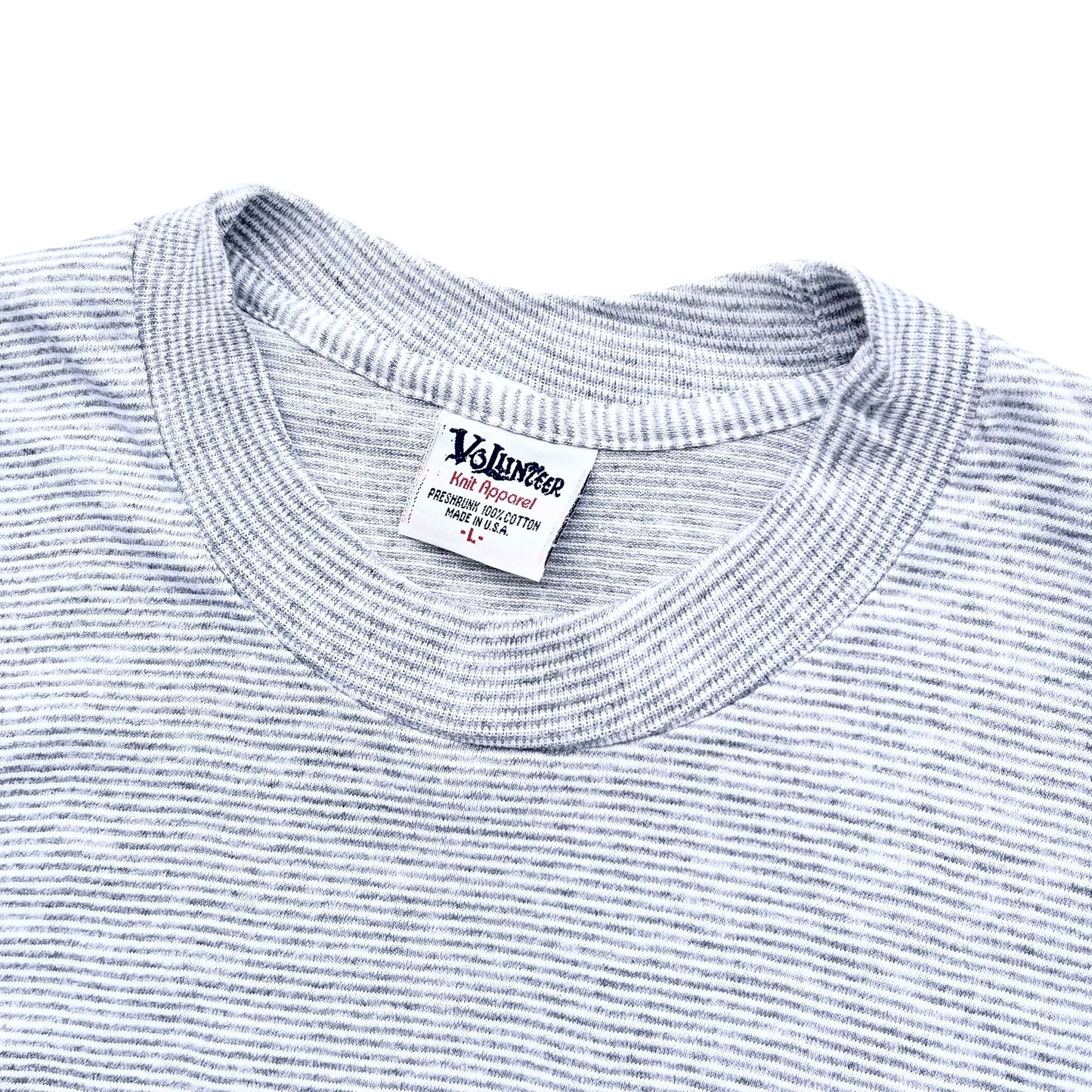 90's VOLUNTEER / Stripe S/S Tee (deadstock) USA製