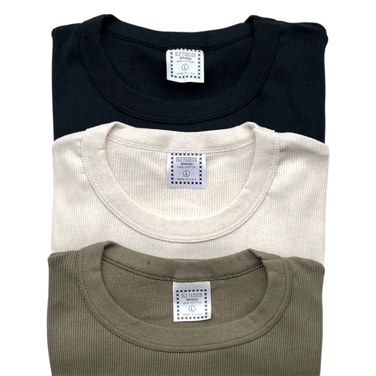 90-00's OLD FASHION / Rib Tee (deadstock) USA製