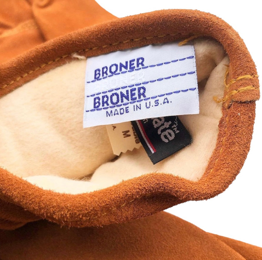 90's BRONER  /  Leather Gloves (deadstock) USA製