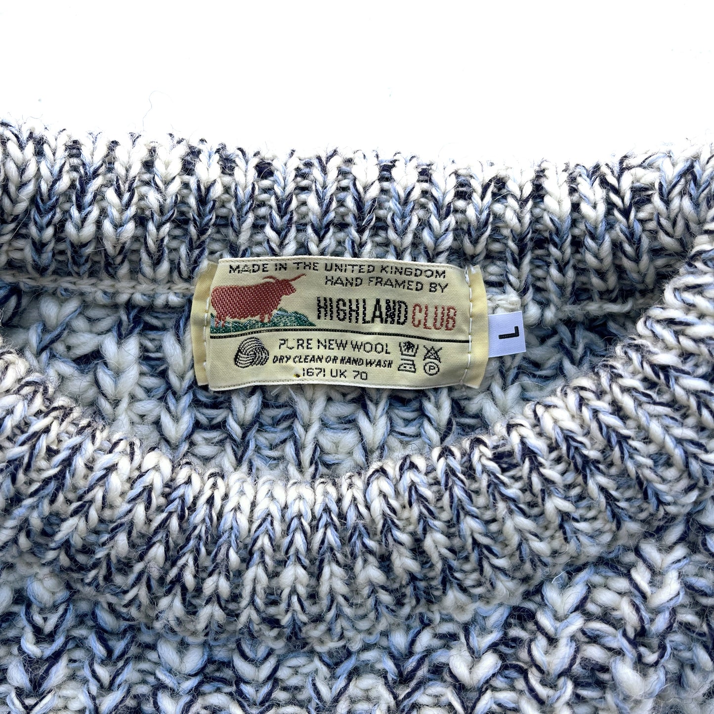 HIGHLAND CLUB / Wool Knit Sweater (dead stock) イギリス製