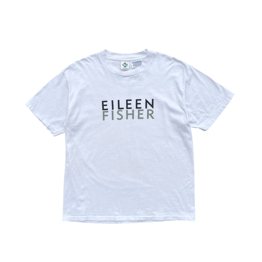 90's EILEEN FISHER / S/S Logo Tee (used) USA製