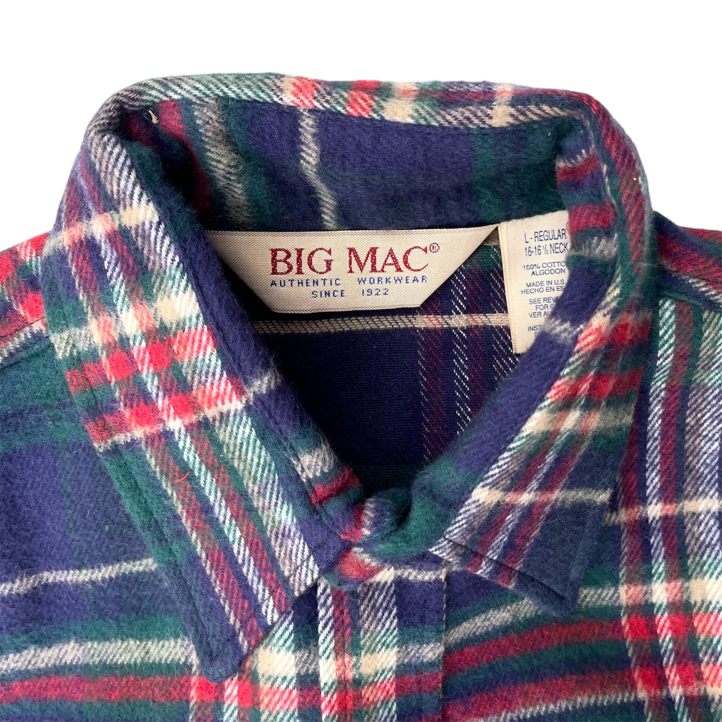 90's BIG MAC  /  Heavy Flannel Shirt (deadstock) USA製