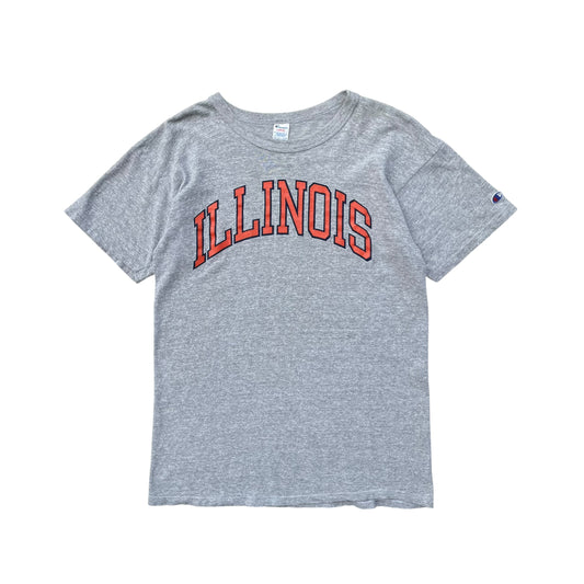 80's Champion / "ILLINOIS" S/S Tee (used) USA製